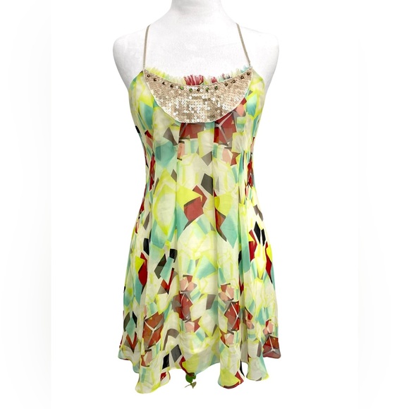Free People Dresses & Skirts - Free People geometrical, mini dress with sequins.